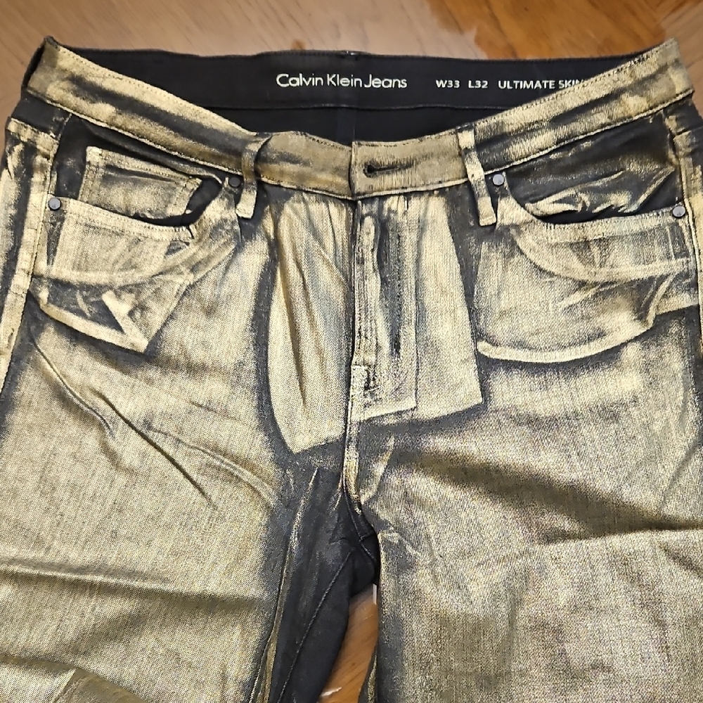 Calvin Klein Metallic Gold Skinny Jeans